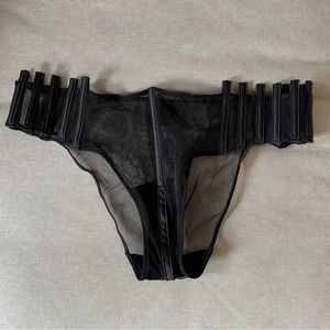 La Perla Black Frames Panties Underwear NEW